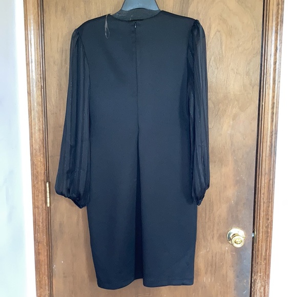 Connected apparel black dress sleeves w sheer stripes 6P 6 petite - Picture 12 of 15